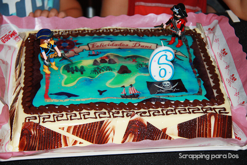 tarta de cumpleaños pirata