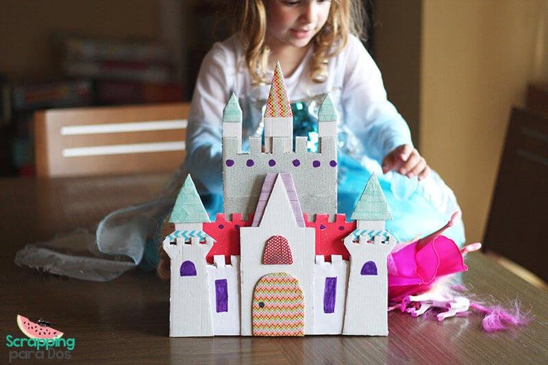 hacer un castillo de princesas con cartón