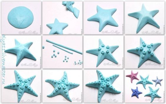 estrellas de mar de plastilina