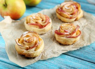 Rosas de manzana, una receta dulce para decorar